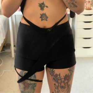 Lychee the Label strap booty shorts